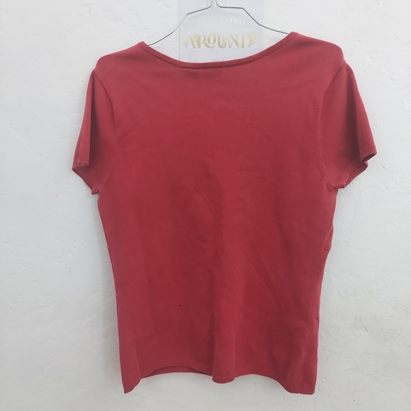 Mossimo Red V neck top - Picture 8 of 8